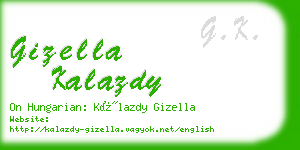 gizella kalazdy business card
